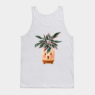 Cute Plant Illustration, Calathea Triostar Illustration Tank Top